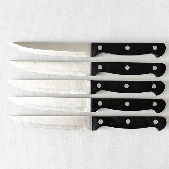 Sabatier Set of 5 Steak Knives 4.5" Stainless Steel Serrated Blade - Picture 4 of 9